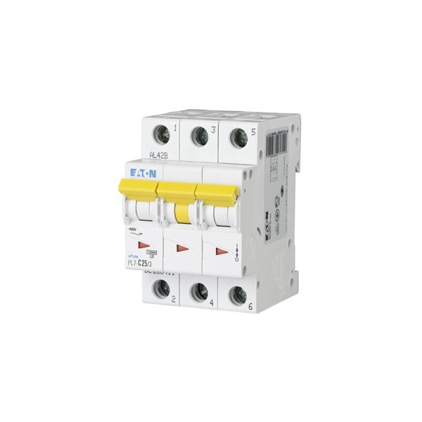 Автоматический выключатель Eaton/Moeller PL7 3P 2A, тип С, 10кА, 3М (263404)