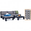 Комплект мебели трансформер Keter Nevada Low 6 в 1 (графит, коричневый) + Комод Keter INFINITY
