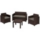Комплект мебели Keter Alabama set (графит, коричневый)