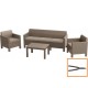 Комплект мебели Keter Orlando 3-sofa set (графит, капучино) + Ножницы для живой изгороди FISKARS