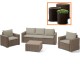 Комплект мебели Keter California 3 Seater (графит, капучино, коричневый) + Набор кашпо Cylinder Planter 3шт.