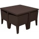 Комплект мебели Keter Columbia dining set (5 предметов), графит/коричневый