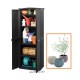 Шкаф уличный Keter Compact Garden Rattan tall высокий (коричневый) + Набор кашпо Cosy Herbs Pot Trio