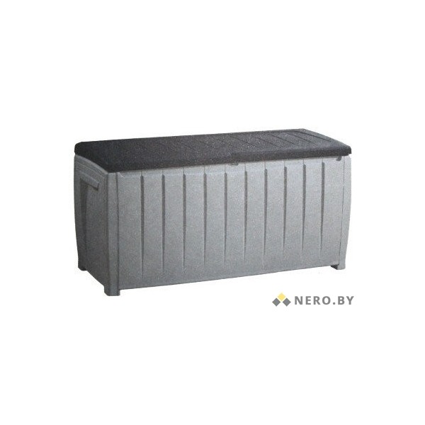 Сундук пластиковый уличный Keter NOVEL DECK BOX, серый-черный