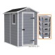 Пластиковый сарай Keter Manor 46S indoor (2,4 кв.м.), хозблок-гараж + Комод Keter INFINITY DRA 4X11L