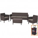 Комплект мебели Keter Salemo 3-sofa set, коричневый + Ящик для инструмента Hammer Mastercart