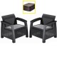 Комплект мебели Keter Bahamas Duo Set, графит + Корзинка c крышкой STYLE BOX