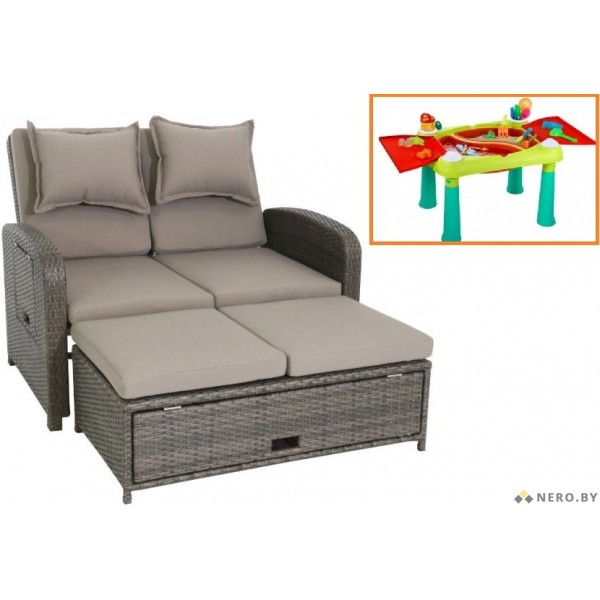 Уличный диван-кровать Testrut 3в1 BAHIA RONDO, Германия + Детский набор Keter