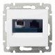 Legrand - Valena - Розетка двойная RJ 45 кат. 5е UTP + RJ 11, белая - стоимость без ндс, 770080