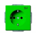 ABB - Basic 55 - Розетка 2P+E нем. стд. (зеленый) - стоимость без ндс, 2011-0-6152