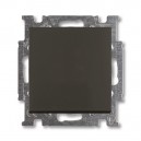 ABB - Basic 55 - Выключатель одноклавишный (шато-черный) - стоимость без ндс, 1012-0-2174