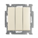ABB - Basic 55 - Выключатель трехклавишный (шале-белый) - стоимость без ндс, 1012-0-2183