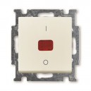 ABB - Basic 55 - Выключатель двухполюсный с подсветкой (шале-белый) - стоимость без ндс, 1020-0-0093