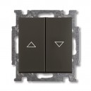 ABB - Basic 55 - Кнопка для управления рольставнями двойная (шато-черный) - стоимость без ндс, 1413-0-1098