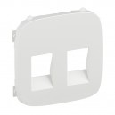 Legrand - Valena Allure - Лицевая панель для аудиорозетки с пружинными зажимами двойной, белая - стоимость без ндс, 755375
