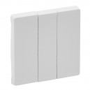 Legrand - Valena Life - Лицевая панель для выключателя трехклавишного, белая - стоимость без ндс, 755030