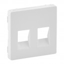Legrand - Valena Life - Лицевая панель для аудиорозетки с пружинными зажимами двойной, белая - стоимость без ндс, 755370