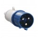 Вилка силовая 32А 220В 3 pin 2P+PE IP44 IEK